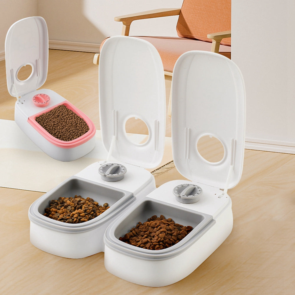 Distributore automatico di cibo per animali domestici, mangiatoia intelligente per gatti e cani con timer, ciotola in acciaio inox, alimentatore automatico per cani e gatti, accessori per animali domestici