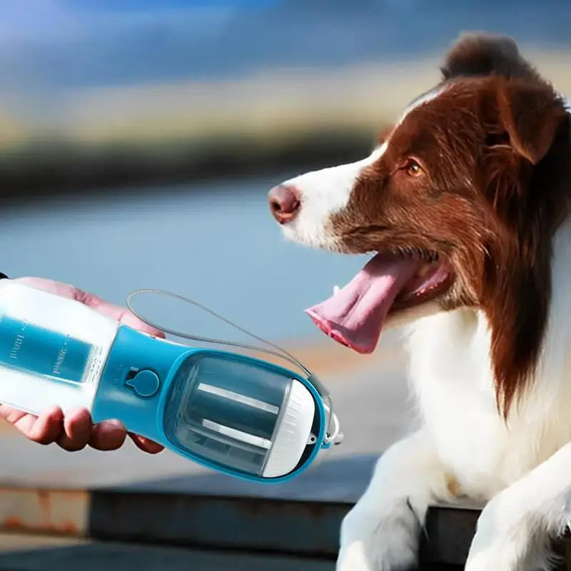 Borraccia Portatile 3 in 1 per Cani – Acqua, Cibo e Sacchetti Igienici Integrati