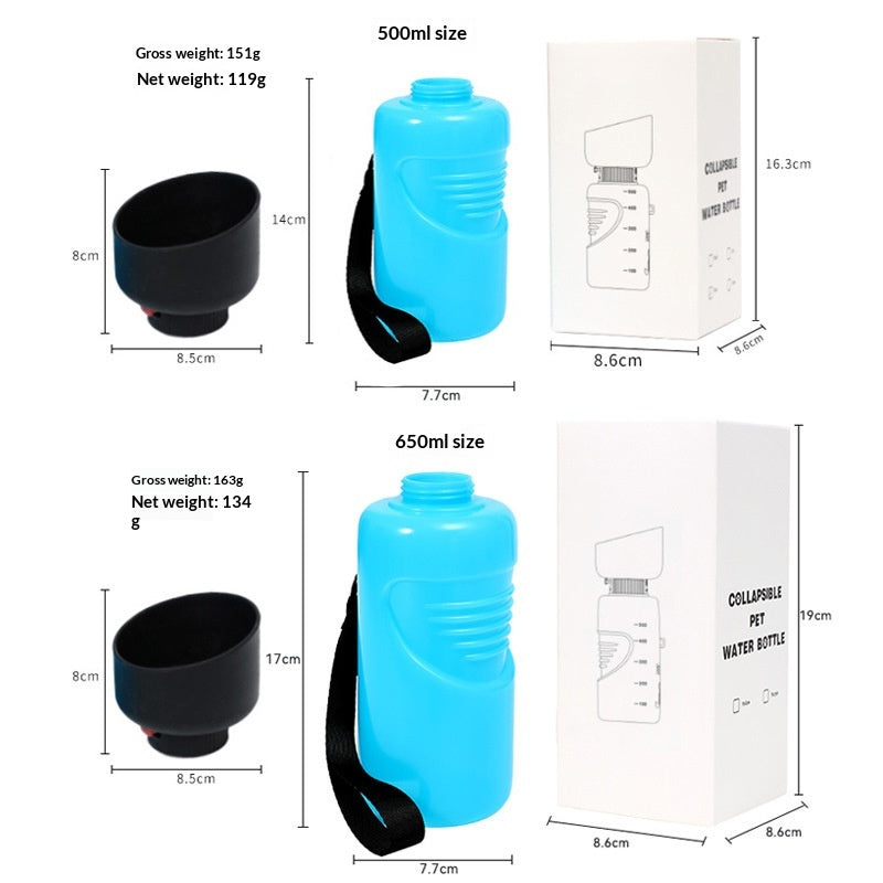 Borraccia portatile a pressione con ciotola integrata per cani e gatti