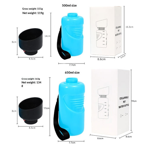 Borraccia portatile a pressione con ciotola integrata per cani e gatti