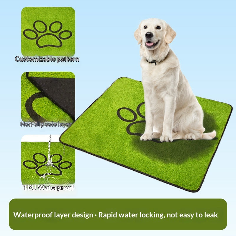 Tappetino igienico per animali in erba artificiale, traspirante e ad alta capacità assorbente