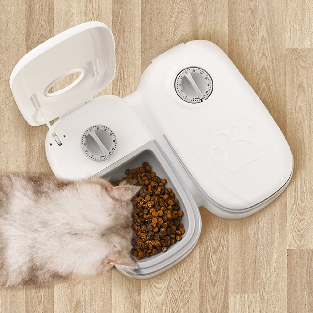 Distributore automatico di cibo per animali domestici, mangiatoia intelligente per gatti e cani con timer, ciotola in acciaio inox, alimentatore automatico per cani e gatti, accessori per animali domestici